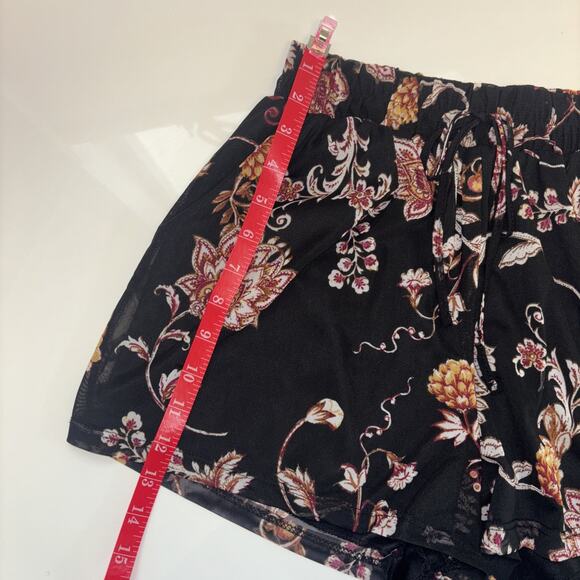 Women’s Shorts Sz M Mesh Paisley Indie Boho Lined folk Concert‎ Whimsigoth Emo - Picture 6 of 8